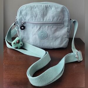 Kipling Keefe Serene Green Crossbody Purse